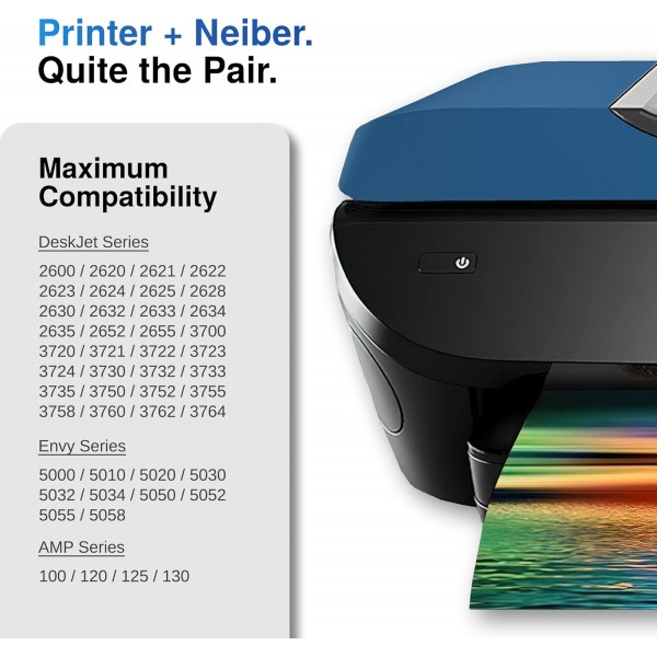 304 검정 잉크 카트리지, HP 304용 Neiber 304XL 304 XL 프린터 잉크 교체, Envy 5020 5010 5030 5032 5000, DeskJet 3720 2600 2633 2632, 3433 760 (2333 760)