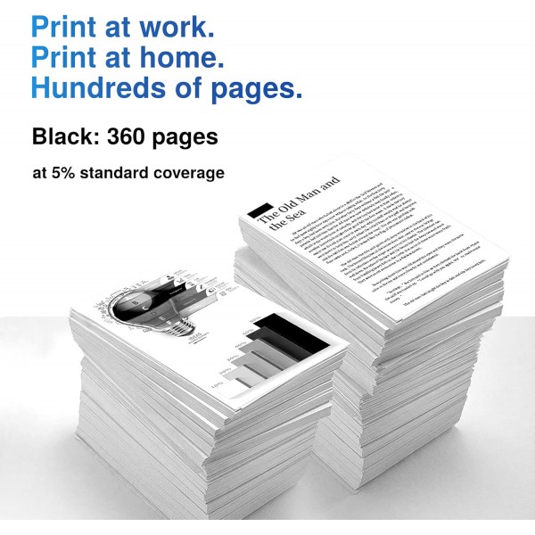 304 검정 잉크 카트리지, HP 304용 Neiber 304XL 304 XL 프린터 잉크 교체, Envy 5020 5010 5030 5032 5000, DeskJet 3720 2600 2633 2632, 3433 760 (2333 760)