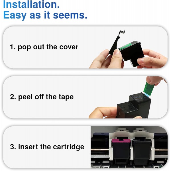 304 검정 잉크 카트리지, HP 304용 Neiber 304XL 304 XL 프린터 잉크 교체, Envy 5020 5010 5030 5032 5000, DeskJet 3720 2600 2633 2632, 3433 760 (2333 760)