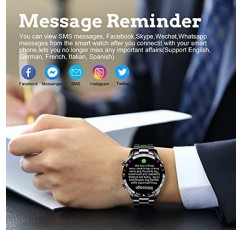 LIGE 남성용 스마트워치 피트니스 트래커(블루투스 통화 응답 심박수 안드로이드 휴대폰 iPhone, IP67 방수 스포츠 시계 스테인레스 스틸 1.3인치 터치스크린 휴대폰 시계 