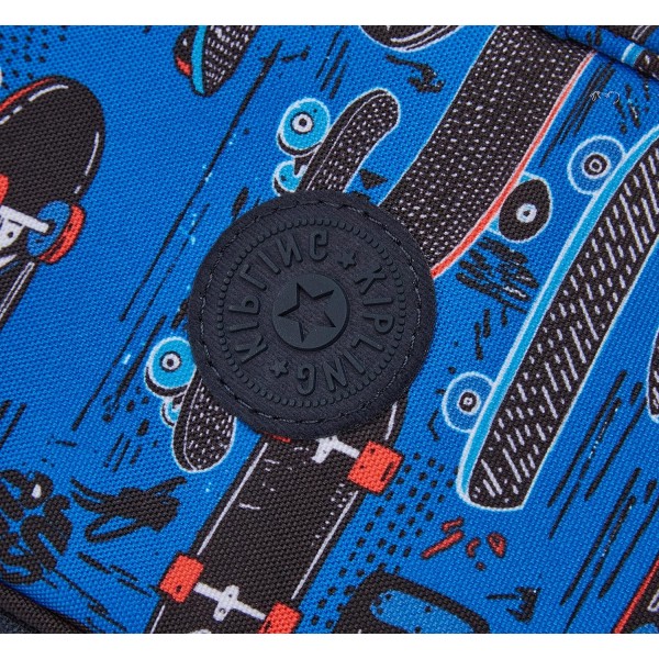 Kipling 50 PENS, 중형 필통, 최대 50개의 펜 수용, 21cm, 1L, New Scate Print Small