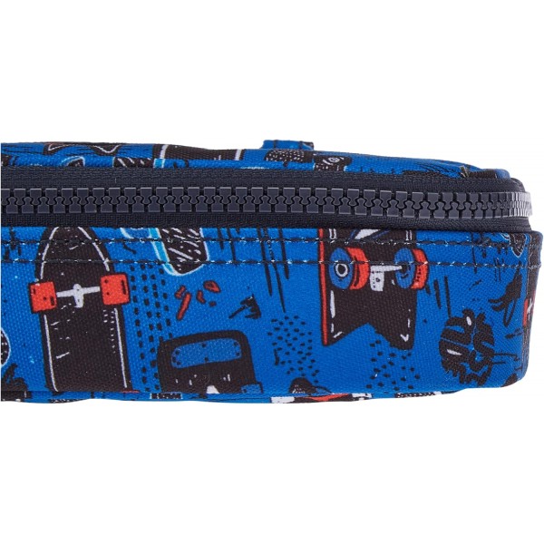 Kipling 50 PENS, 중형 필통, 최대 50개의 펜 수용, 21cm, 1L, New Scate Print Small