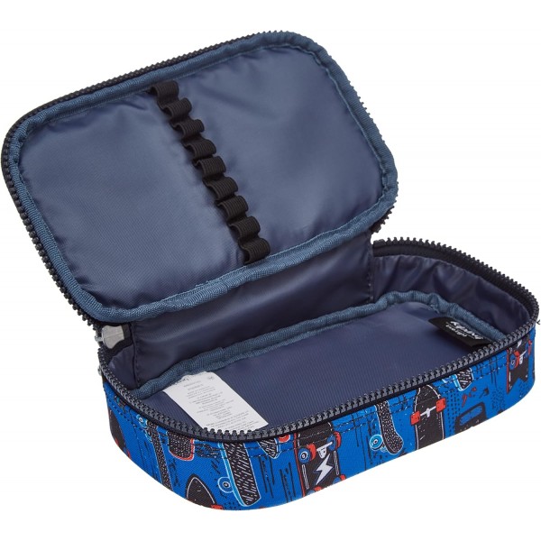 Kipling 50 PENS, 중형 필통, 최대 50개의 펜 수용, 21cm, 1L, New Scate Print Small