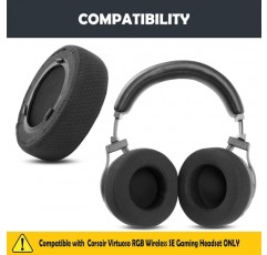 HTINDUSTRY Corsair Virtuoso RGB 무선 SE 게임용 헤드셋과 호환되는 두꺼운 헤드폰 이어 패드 교체 용 이어 패드
