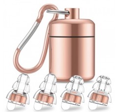 콘서트 음악가를 위한 고충실도 콘서트 귀마개, 소음 감소를 위한 귀마개, 음악 축제, DJ, 나이트클럽, 드러머를 위한 24db 고급 필터 기술 귀 보호 - 2쌍(로즈 핑크)