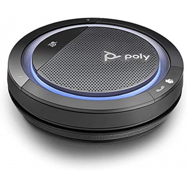 USB-A 연결, 전이중 오디오, Microsoft Teams, 검정색을 갖춘 Plantronics 모바일 회의 스피커 'Calisto 3200-M'