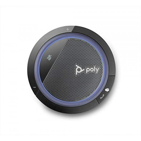 USB-A 연결, 전이중 오디오, Microsoft Teams, 검정색을 갖춘 Plantronics 모바일 회의 스피커 'Calisto 3200-M'