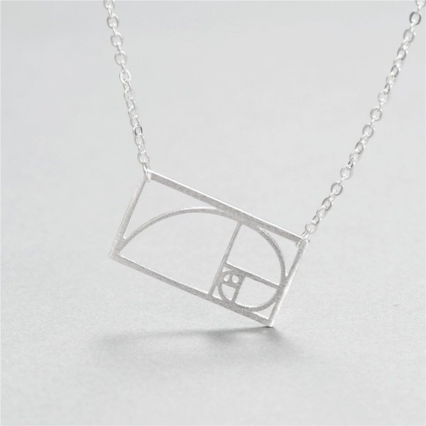 Helen De Lete Innovative Golden Ratio 스털링 실버 칼라 목걸이