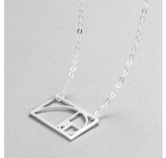 Helen De Lete Innovative Golden Ratio 스털링 실버 칼라 목걸이