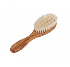 Redecker 염소 털 왁스 칠한 올리브 나무 손잡이가 있는 아동용 헤어 브러시, 5-7/8인치