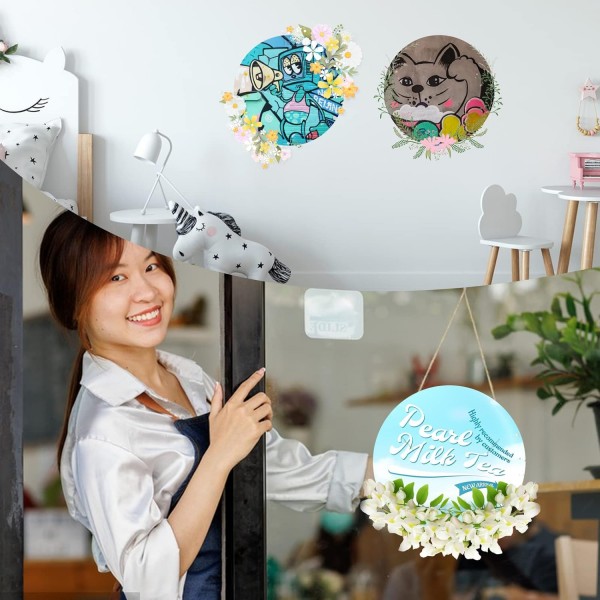 Ksvaye 12 Pcs 라운드 나무 디스크 공예에 대 한 20cm 직경 나무 접시 천연 나무 디스크 처리되지 않은 3mm 두꺼운 합판 합판 보드 발사 나무 나무 디스크 장식 공예 그림