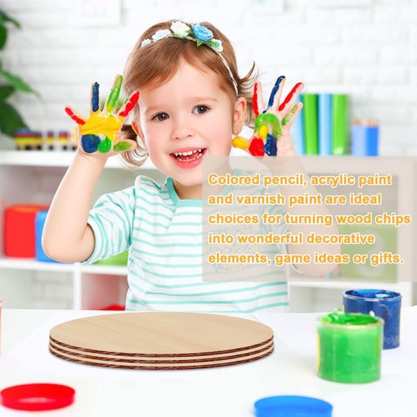 Ksvaye 12 Pcs 라운드 나무 디스크 공예에 대 한 20cm 직경 나무 접시 천연 나무 디스크 처리되지 않은 3mm 두꺼운 합판 합판 보드 발사 나무 나무 디스크 장식 공예 그림