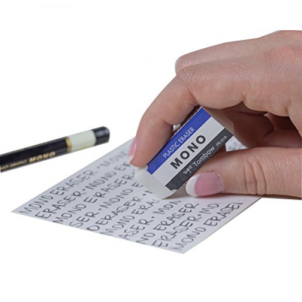 톰보우 57321 모노 지우개, 흰색, 소형, 5팩. 종이에 손상을 주지 않고 깔끔하게 흔적을 제거합니다.