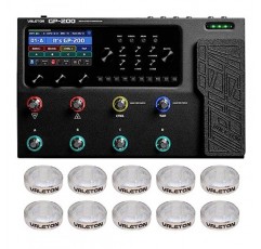 VALETON 멀티 이펙트 프로세서 페달(익스프레션 페달 포함) FX 루프 MIDI I/O 앰프 모델링 IR 캐비닛 시뮬레이션 스테레오 OTG USB 오디오 인터페이스(추가 풋스위치 토퍼 10개
