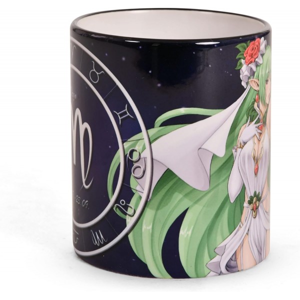 Elbenwald Mug Zodiac Virgo Star Sign Collection for Anime Fans Ceramic 320 ml