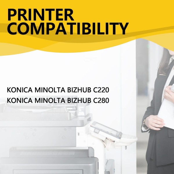 ZHANBO 재생산 TN216 TN319 토너 카트리지(30000 및 28000 페이지) Konica Minolta TN216 TN319 교체 Konica Minolta Bizhub C280 C220 C360 프린터 4색