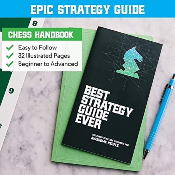 역대 최고의 체스 세트 토너먼트 체스 세트, 1X 단일 가중치 Staunton 조각, 20인치 x 20인치 접이식 실리콘 보드, 단일 헤비급 에디션