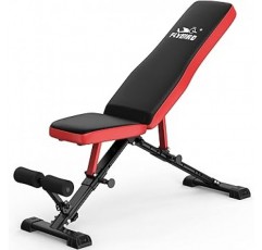 FLYBIRD 운동 벤치, 조절 가능한 무게 벤치 홈 체육관용 접이식 근력 운동 벤치 - 새로 업그레이드됨