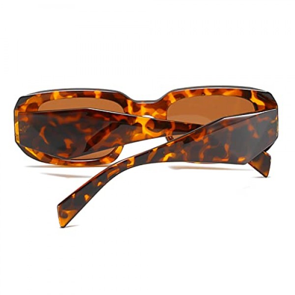 Ggpyyon 레트로 90s 여성용 직사각형 선글라스 패션 선글라스 빈티지 작은 사각형 프레임 UV400 보호 안경