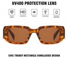 Ggpyyon 레트로 90s 여성용 직사각형 선글라스 패션 선글라스 빈티지 작은 사각형 프레임 UV400 보호 안경