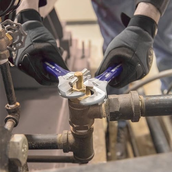 Klein Tools D86936 조정 가능한 렌치, 더 얇은 조와 고광택 크롬 마감으로 단조, 8인치