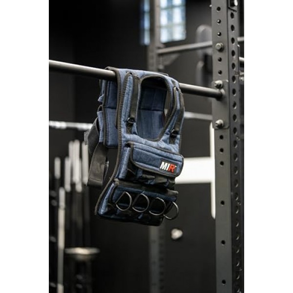 지퍼 옵션이 있는 miR 공기 흐름 가중 조끼 20lbs - 60lbs 견고한 철제 무게 기계 세탁 가능. 남성 및 여성을 위한 운동 조끼