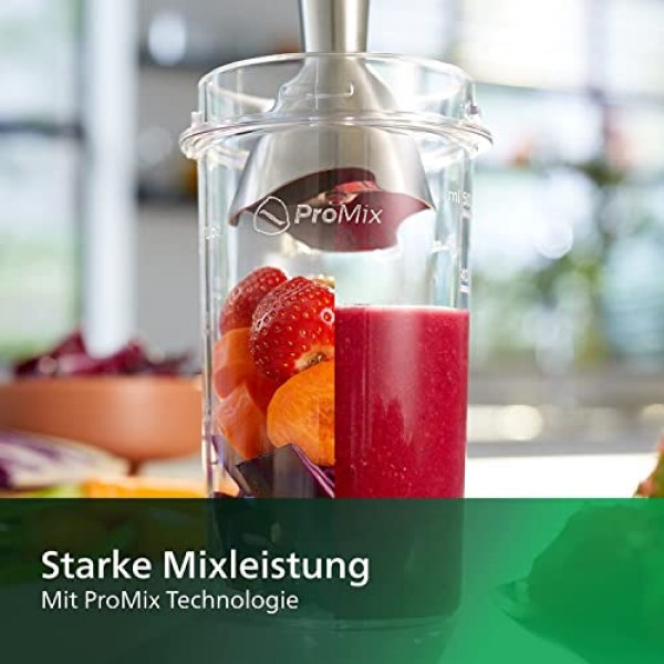 필립스 Viva 핸드 블렌더 800W SpeedTouch 포함 2-in-1 토고 마시는 병 스테인레스 스틸