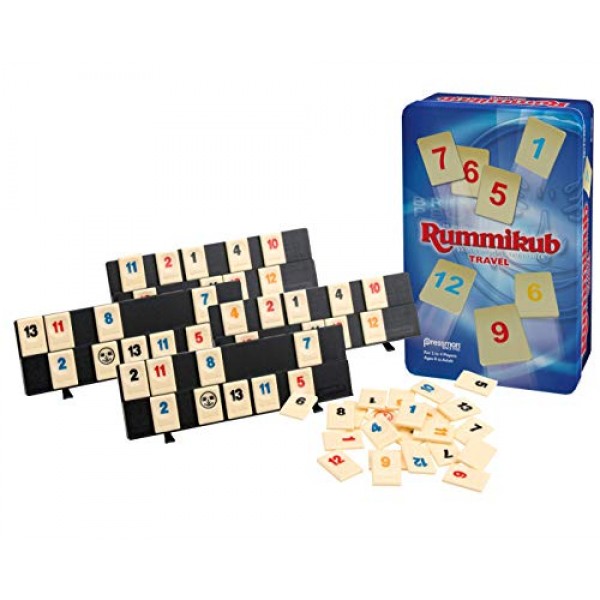 Travel Tin의 Rummikub - Pressman의 오리지널 러미 타일 게임, Blue(B07GLGBW9X)