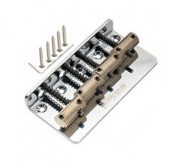 Wilkinson WOB41T 57mm(2-1/4인치) 정밀/재즈 베이스용 4현 베이스 브리지 스레드 안장, 크롬