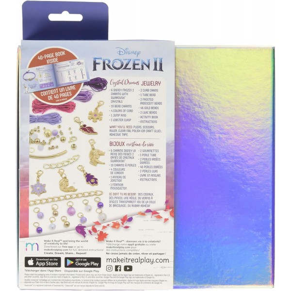 Make It Real 4380 디즈니: 겨울왕국 II-스와로브스키 크리스탈 드림스 주얼리 팔찌 세트