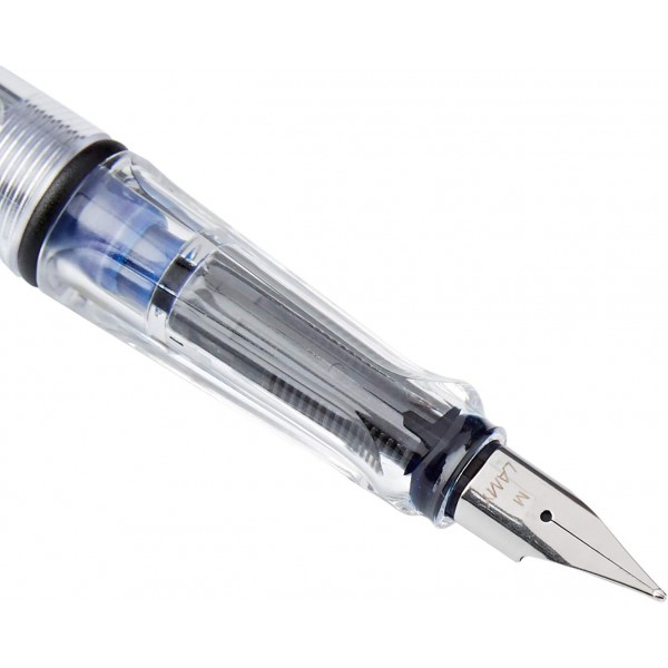 LAMY vista 만년필 012 - 펜촉 강도 M & ONLINE, 17026, 20x AA8 호환 라미 카트리지 블루, 범용 잉크 카트리지, 교체용 카트리지, 지울 수 있는, 세척 가능, 또한 잉크 카트리지 롤