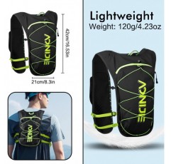 하이드레이션 팩, Geila Running 하이드레이션 조끼, 마라톤 트레일 러닝 백팩, 통기성 백팩, 아웃도어 스포츠 마라토너 러닝 조끼, 라이트 워터 백팩, 블랙