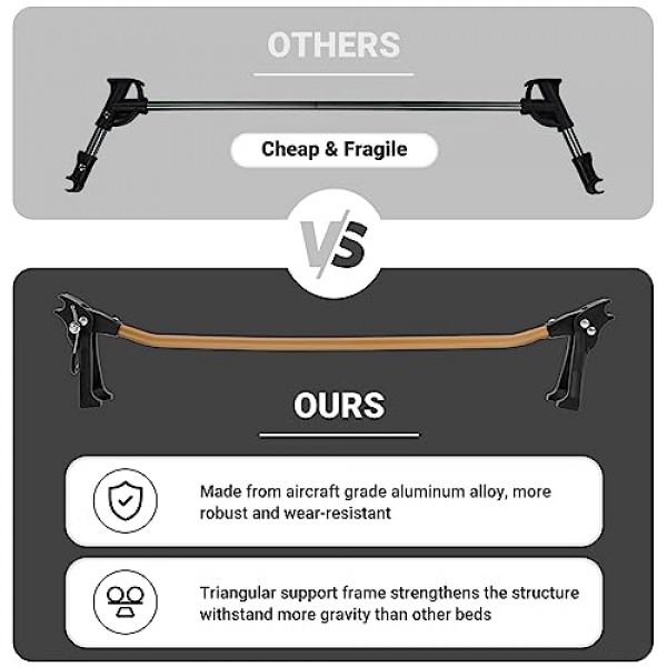 KingCamp 캠핑 침대, 성인용 접이식 휴대용 헤비 듀티 초경량 침대 캠핑 텐트 하이킹 배낭 등산 여행 실내 야외 실내 베이스 캠프 베개 포함, 지원 265파운드