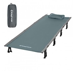 KingCamp 캠핑 침대, 성인용 접이식 휴대용 헤비 듀티 초경량 침대 캠핑 텐트 하이킹 배낭 등산 여행 실내 야외 실내 베이스 캠프 베개 포함, 지원 265파운드