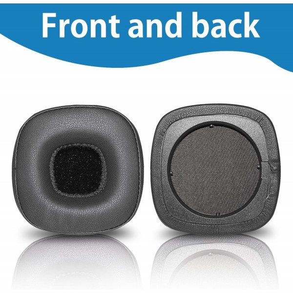 부드러운 단백질 가죽과 메모리 폼으로 제작된 Marshall Major IV 무선 헤드폰 교체용 이어 패드와 호환되는 Adhiper Major IV 이어 패드(검은색)