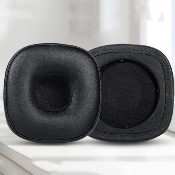 부드러운 단백질 가죽과 메모리 폼으로 제작된 Marshall Major IV 무선 헤드폰 교체용 이어 패드와 호환되는 Adhiper Major IV 이어 패드(검은색)