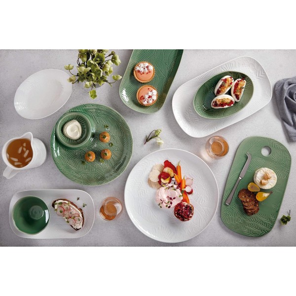 Maxwell & Williams DR0315 파나마 타원형 서빙 접시 선물 상자, 석기, 흰색, 32 x 23 cm 32 x 23 cm 흰색