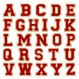 26pcs 셔닐 실 레드 영어 문자 A-Z, 알파벳 글리터 패치 스웨터 의류, 모자, 가방, DIY 액세서리 (빨간색, A-Z) 용 수 놓은 바느질/철제 패치 아플리케