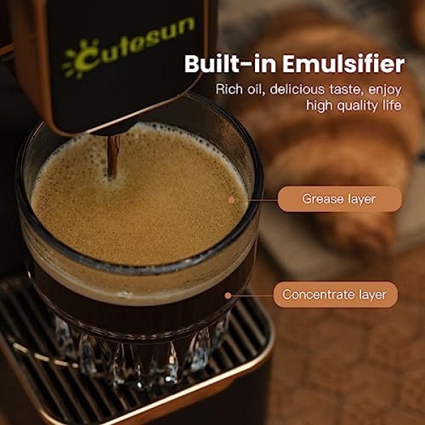 네스프레소 OriginalLine 머신과 호환되는 커피 캡슐용 에스프레소 머신, 네스프레소 OriginalLine용 에스프레소 메이커, 베스트프레소 커피 캡슐 Peet's Espresso more(블랙)