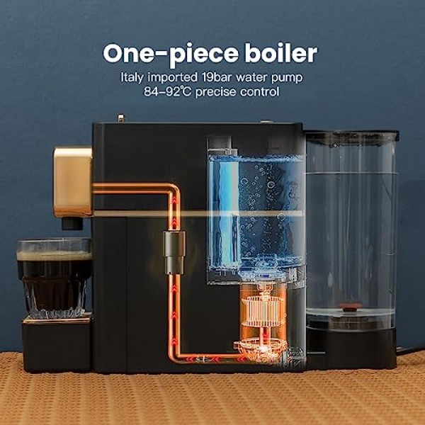 네스프레소 OriginalLine 머신과 호환되는 커피 캡슐용 에스프레소 머신, 네스프레소 OriginalLine용 에스프레소 메이커, 베스트프레소 커피 캡슐 Peet's Espresso more(블랙)