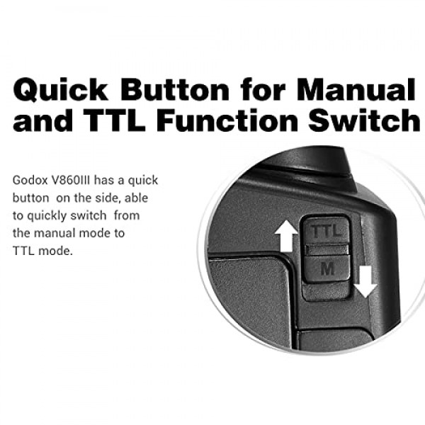 소니 플래시 스피드라이트용 Godox V860III-S 카메라 플래시 스피드라이트 2600mAh 1.5초 재활용 시간 및 480회의 최대 전원 플래시 Godox AK-R1 디퓨저, S-R1 어댑터(업그레이드된