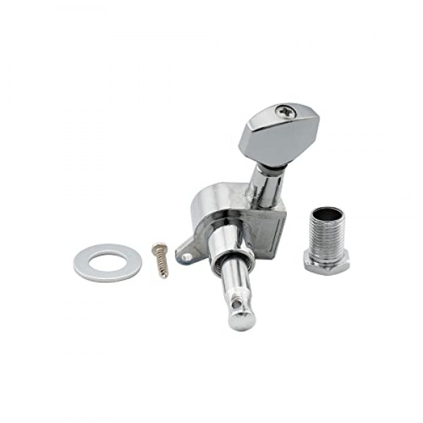 Musiclily 6-in-line 밀폐형 일렉트릭 기타 스트링 튜닝 페그 키 머신 헤드 튜너 펜더 스트라토캐스터 텔레캐스터 기타, 크롬용 오른손 세트