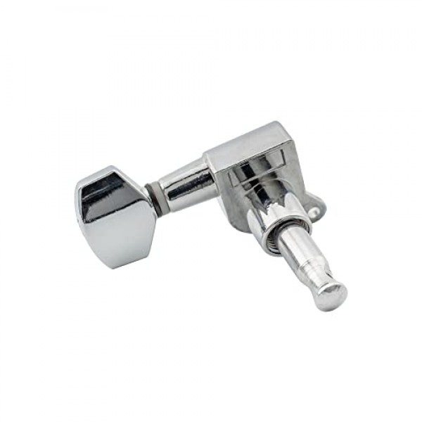 Musiclily 6-in-line 밀폐형 일렉트릭 기타 스트링 튜닝 페그 키 머신 헤드 튜너 펜더 스트라토캐스터 텔레캐스터 기타, 크롬용 오른손 세트