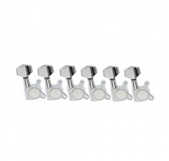 Musiclily 6-in-line 밀폐형 일렉트릭 기타 스트링 튜닝 페그 키 머신 헤드 튜너 펜더 스트라토캐스터 텔레캐스터 기타, 크롬용 오른손 세트