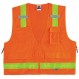 Ergodyne GloWear 8250ZHG 클래스 2 고광택 측량사 안전 조끼, 주황색, 2XL/3XL