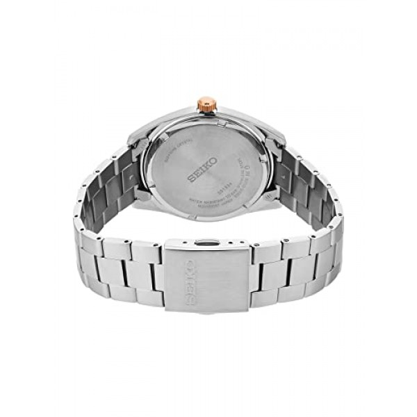 세이코 네오 클래식 쿼츠 블랙 다이얼 남성용 시계 SUR344P1