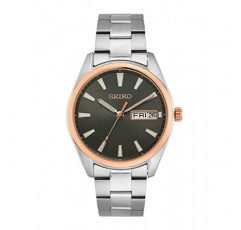 세이코 네오 클래식 쿼츠 블랙 다이얼 남성용 시계 SUR344P1