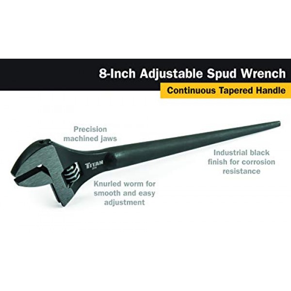 Titan 209 8인치 조절식 건설 스퍼드 렌치