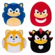 Squishmallows Kellytoy SEGA Sonic, Knuckles, Tails, Shadow 플러시 장난감(소닉 4개 8인치 세트)