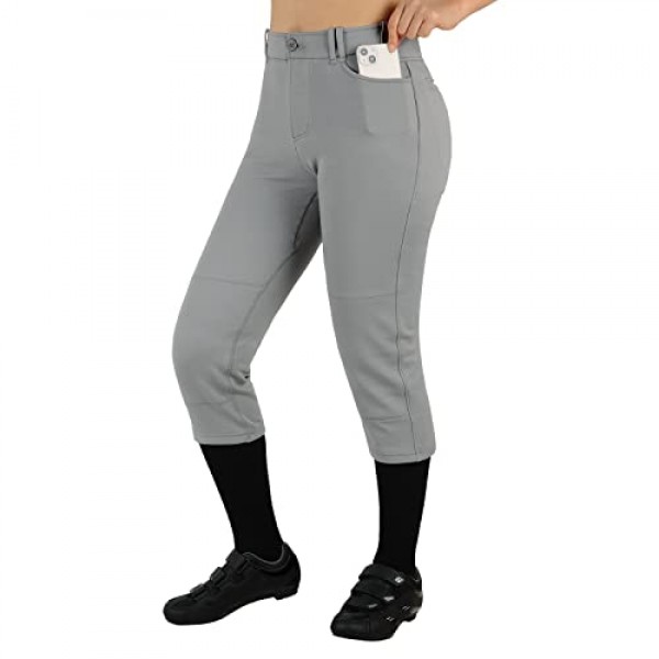 Beroy 소프트볼 바지 여성 Fastpitch 여성용 야구 바지 연습-주머니가있는 토너먼트